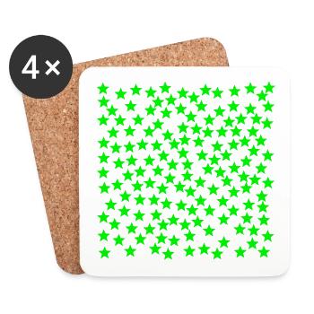 Idée cadeau Stars Green - Dessous de verre (lot de 4) - blanc - Devant