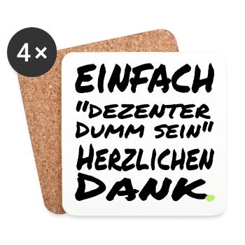 einfach dezenter - Untersetzer (4er-Set) - Weiß - Vorne