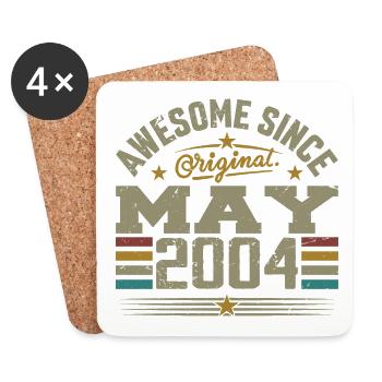 Vintage May 2004 May 2004 Born in May 2004 Original - Coasters (set of 4) - white - Front