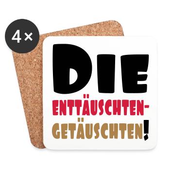 enttäuschten - Untersetzer (4er-Set) - Weiß - Vorne