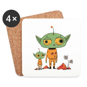 The Last Flower - Coasters (set of 4) - white - Front