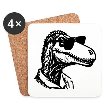 Dino Dinosaurier - Untersetzer (4er-Set) - Weiß - Vorne