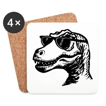 Dino Dinosaurier - Untersetzer (4er-Set) - Weiß - Vorne