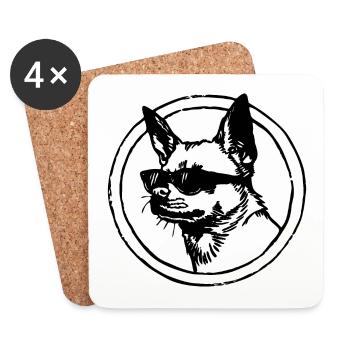 Chihuahua - Untersetzer (4er-Set) - Weiß - Vorne