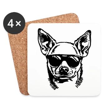 Chihuahua - Untersetzer (4er-Set) - Weiß - Vorne