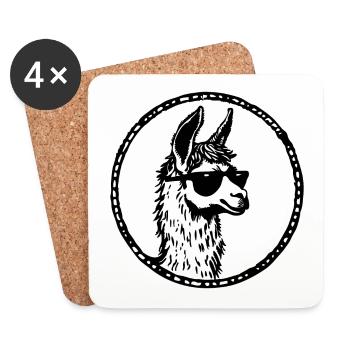 Lama - Coasters (set of 4) - white - Front