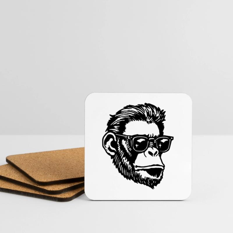 Monkey Monkey Monkey Face Coasters (set of 4)