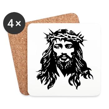 Jesus Christus Katholisch Religion Christentum - Untersetzer (4er-Set) - Weiß - Vorne