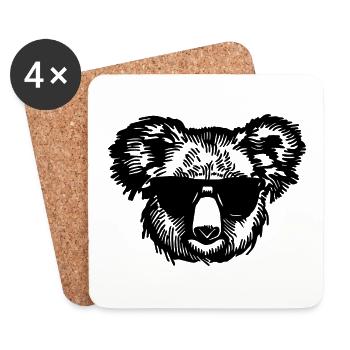 Koala - Untersetzer (4er-Set) - Weiß - Vorne