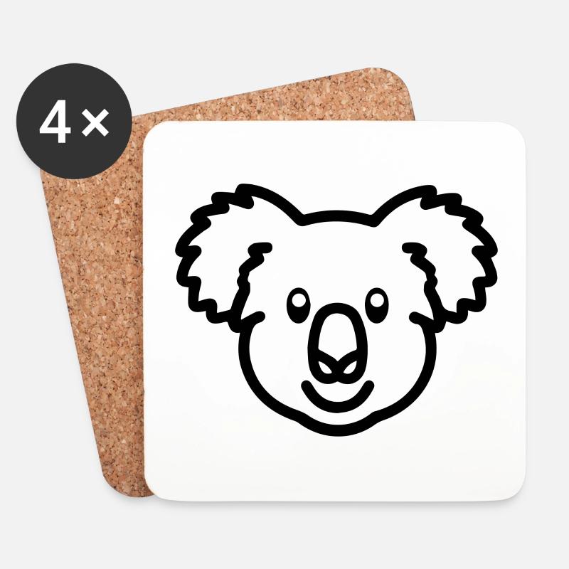 Koala - Untersetzer (4er-Set) - Weiß