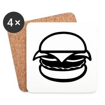 Hamburger Burger - Untersetzer (4er-Set) - Weiß - Vorne