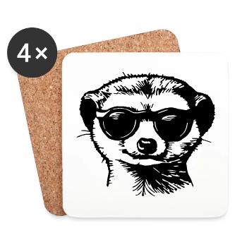 Meerkat - Coasters (set of 4) - white - Front