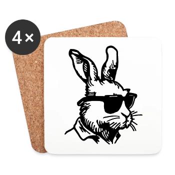 Rabbit Rabbit - Coasters (set of 4) - white - Front