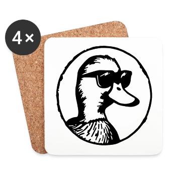 Canards - Dessous de verre (lot de 4) - blanc - Devant