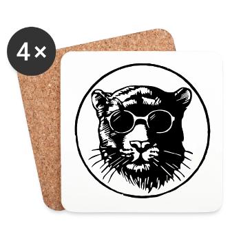 Panther - Untersetzer (4er-Set) - Weiß - Vorne