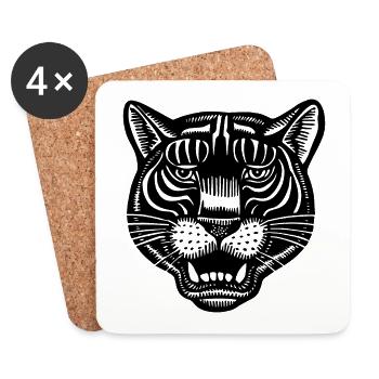 Panther - Coasters (set of 4) - white - Front