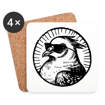 Taube Brieftaube Taubenzüchter Geschenke - Untersetzer (4er-Set) - Weiß - Vorne