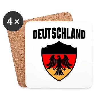 Deutschland - Untersetzer (4er-Set) - Weiß - Vorne