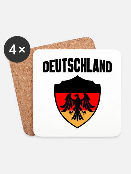 Deutschland - Untersetzer (4er-Set) - Weiß