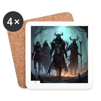 Mages et sorciers Amis - Dessous de verre (lot de 4) - blanc - Devant