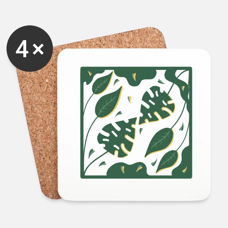 Greens - Untersetzer (4er-Set) - Weiß
