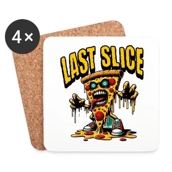 Last Slice - Coasters (set of 4) - white - Front