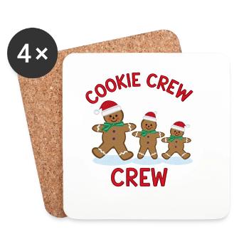 Christmas Cookie Crew - Coasters (set of 4) - white - Front