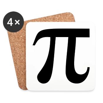 Pi Kreiszahl Mathematik - Untersetzer (4er-Set) - Weiß - Vorne