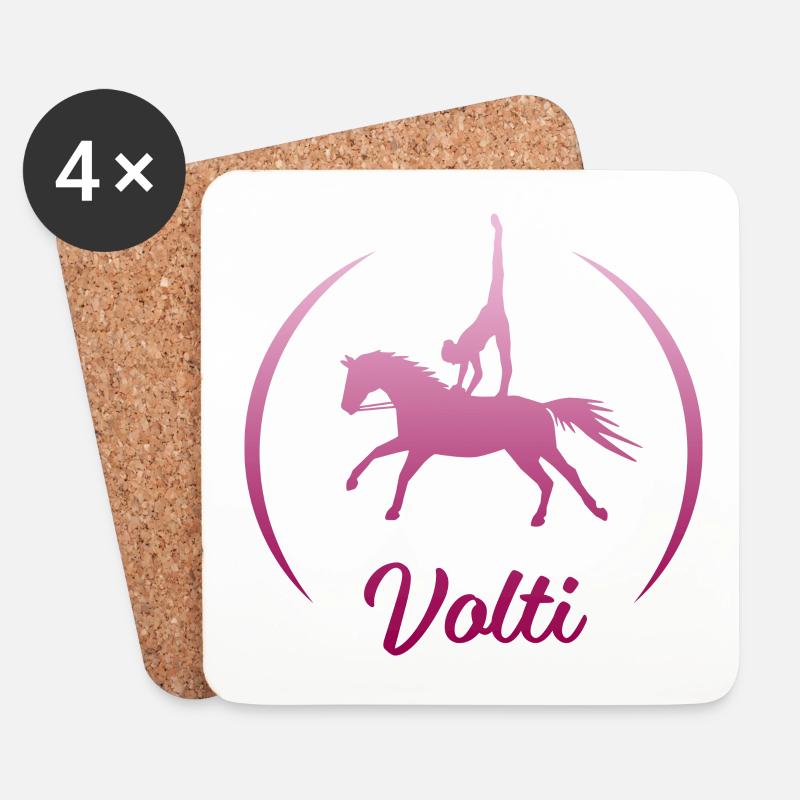 Volti Pferdesport Voltigieren by TinaShirts - Untersetzer (4er-Set) - Weiß