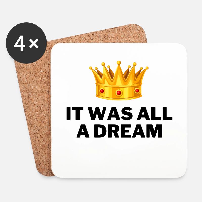 It was all a dream rapper music hip hop - Untersetzer (4er-Set) - Weiß