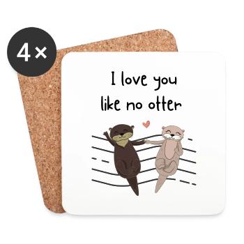 I love you like no otter - Coasters (set of 4) - white - Front