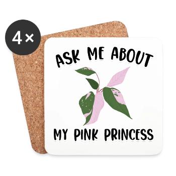 Pink Princess - Untersetzer (4er-Set) - Weiß - Vorne