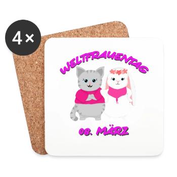 Zukunft ist pink - Untersetzer (4er-Set) - Weiß - Vorne