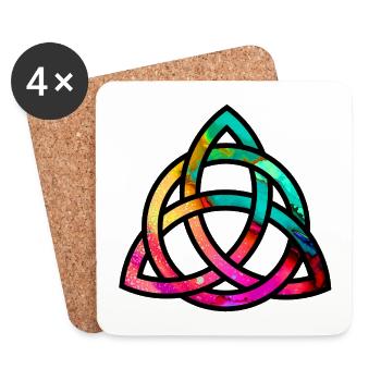TRIQUETRA - symbol of protection - Coasters (set of 4) - white - Front