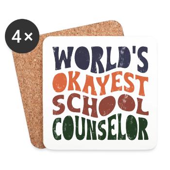 Le conseiller scolaire le plus correct du monde - Dessous de verre (lot de 4) - blanc - Devant