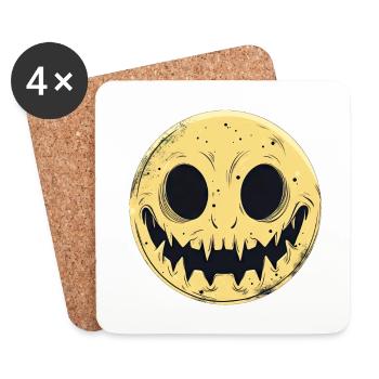 Moon Grin - Coasters (set of 4) - white - Front