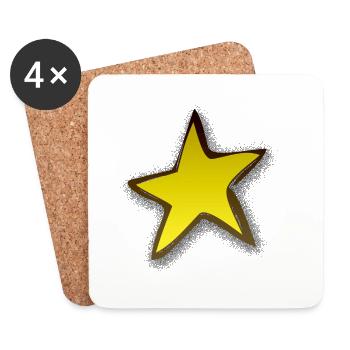 Stern modern | star - Untersetzer (4er-Set) - Weiß - Vorne