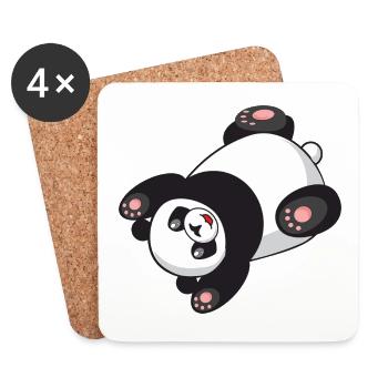 Panda - Untersetzer (4er-Set) - Weiß - Vorne