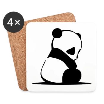 Panda - Untersetzer (4er-Set) - Weiß - Vorne