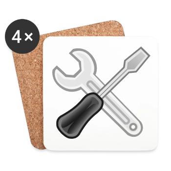 Handwerker - Untersetzer (4er-Set) - Weiß - Vorne