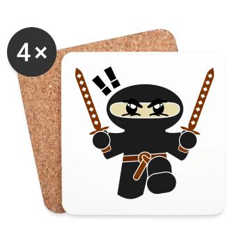 Ninja comic - Coasters (set of 4) - white - Front