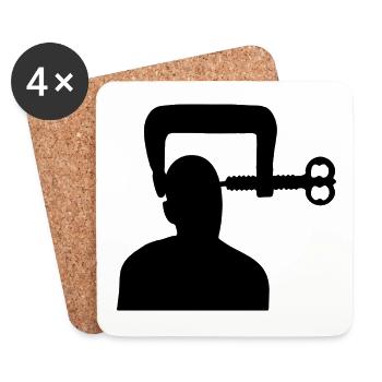 a headache - Coasters (set of 4) - white - Front