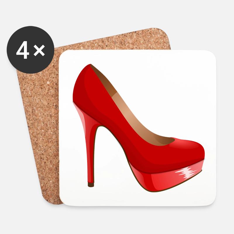 High heels - Untersetzer (4er-Set) - Weiß