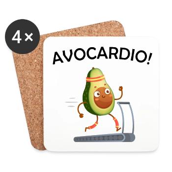 Avocardio t-shirt humor message lawyer gift - Coasters (set of 4) - white - Front