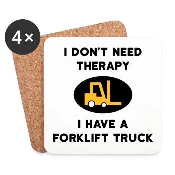 ★ Designfarben änderbar ★ I don't need therapy - Untersetzer (4er-Set) - Weiß - Vorne