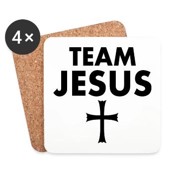 Team jesus - Coasters (set of 4) - white - Front