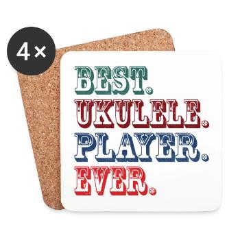 Best. Ukulele. Player. Ever. - Coasters (set of 4) - white - Front