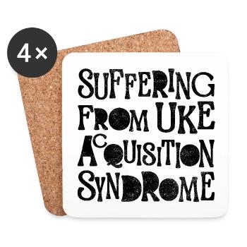 Suffering from Uke acquisition syndrome - Coasters (set of 4) - white - Front