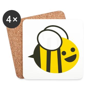abeille - Dessous de verre (lot de 4) - blanc - Devant