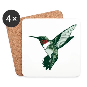 Kolibri - Untersetzer (4er-Set) - Weiß - Vorne